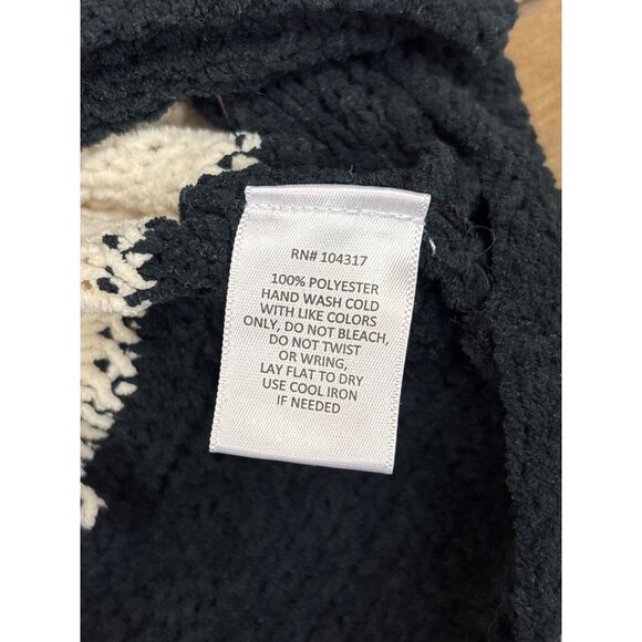 Planet Gold Womens Color Block Cable Knit Sweater Size L - Picture 7 of 7